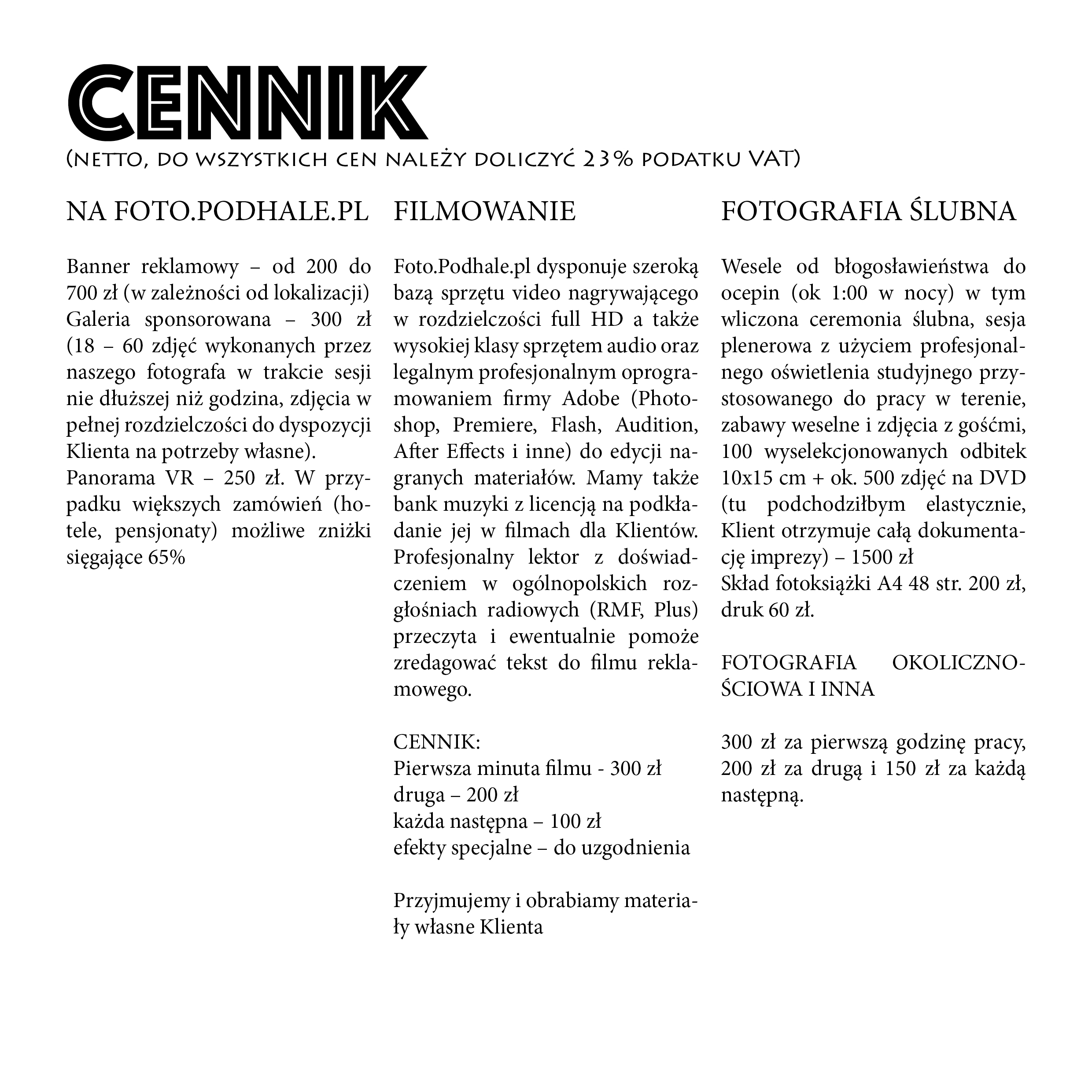 cennik